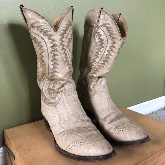 Justin Boots Shoes Vintage Elephant Skin Justin Cowboy Boots Poshmark